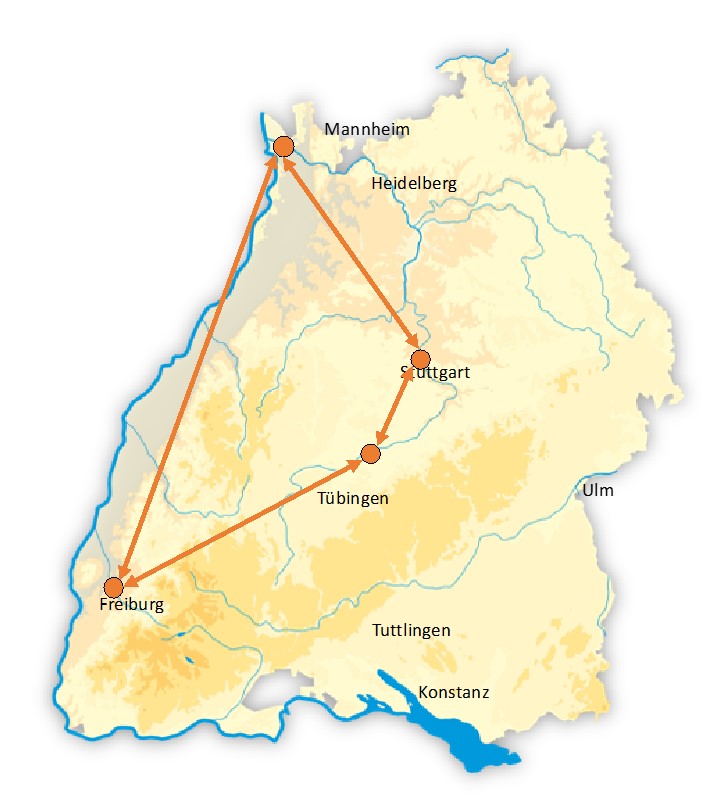 PC3 Konsortium Standorte in Baden-Württemberg